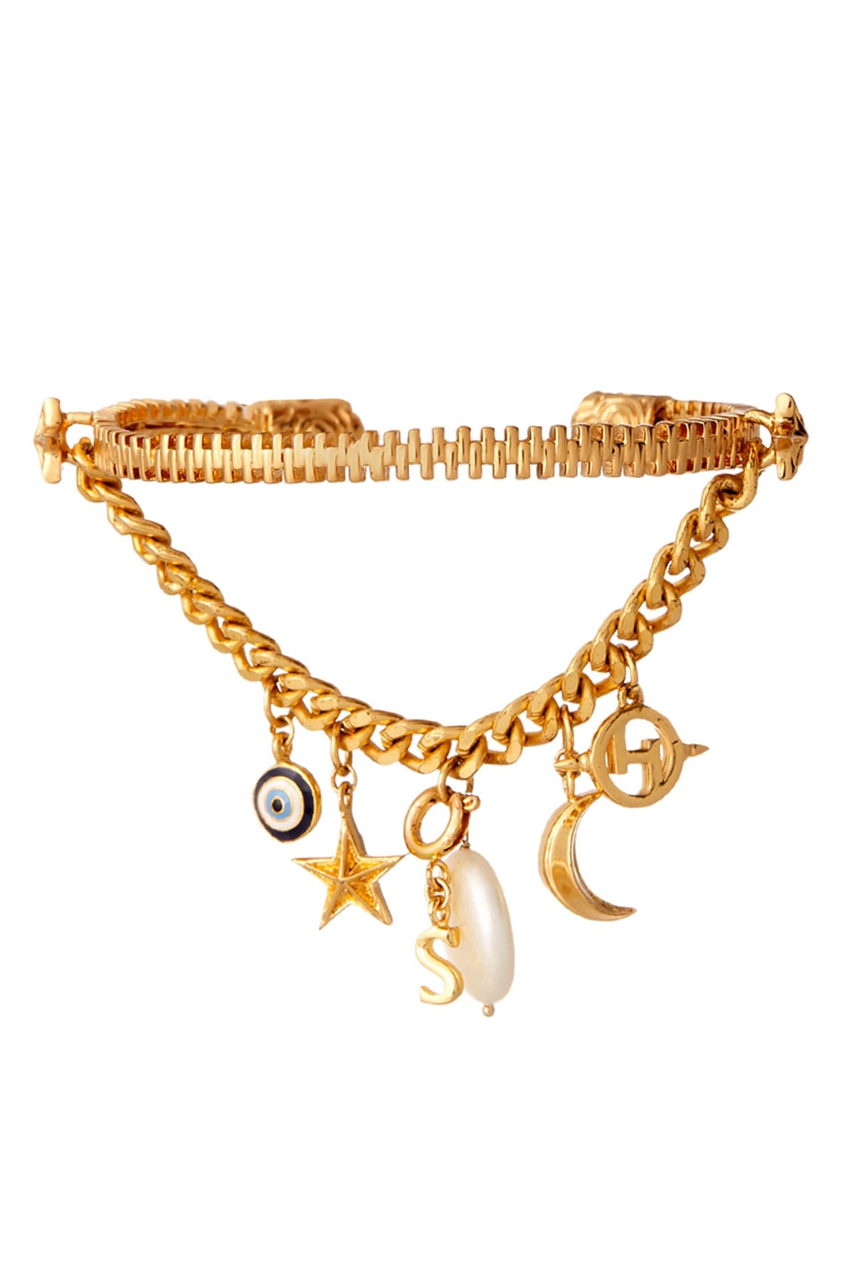  Charm Cuff Bead Bracelet 