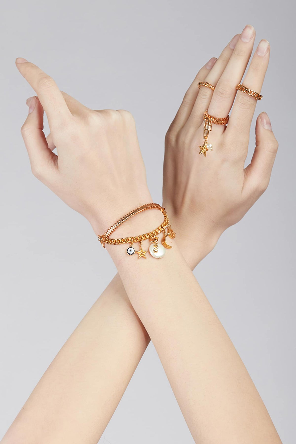  Charm Cuff Bead Bracelet 