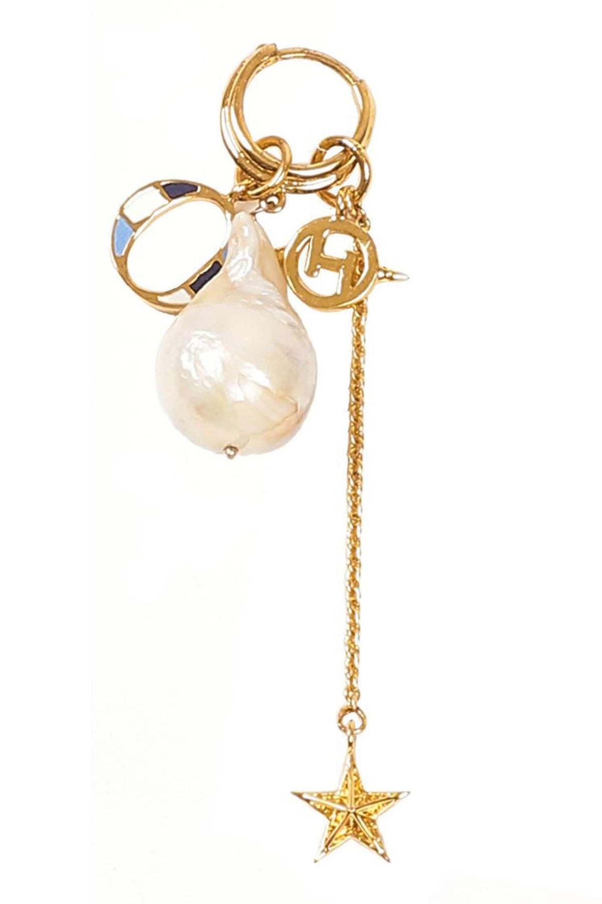  Etoile Bead Drop Long Earrings 