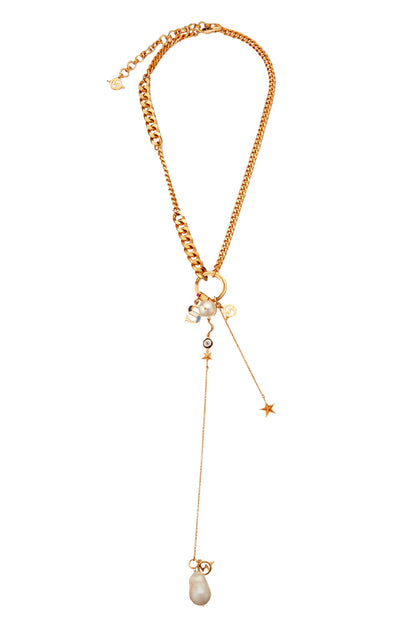  Charm Pendant Long Necklace 