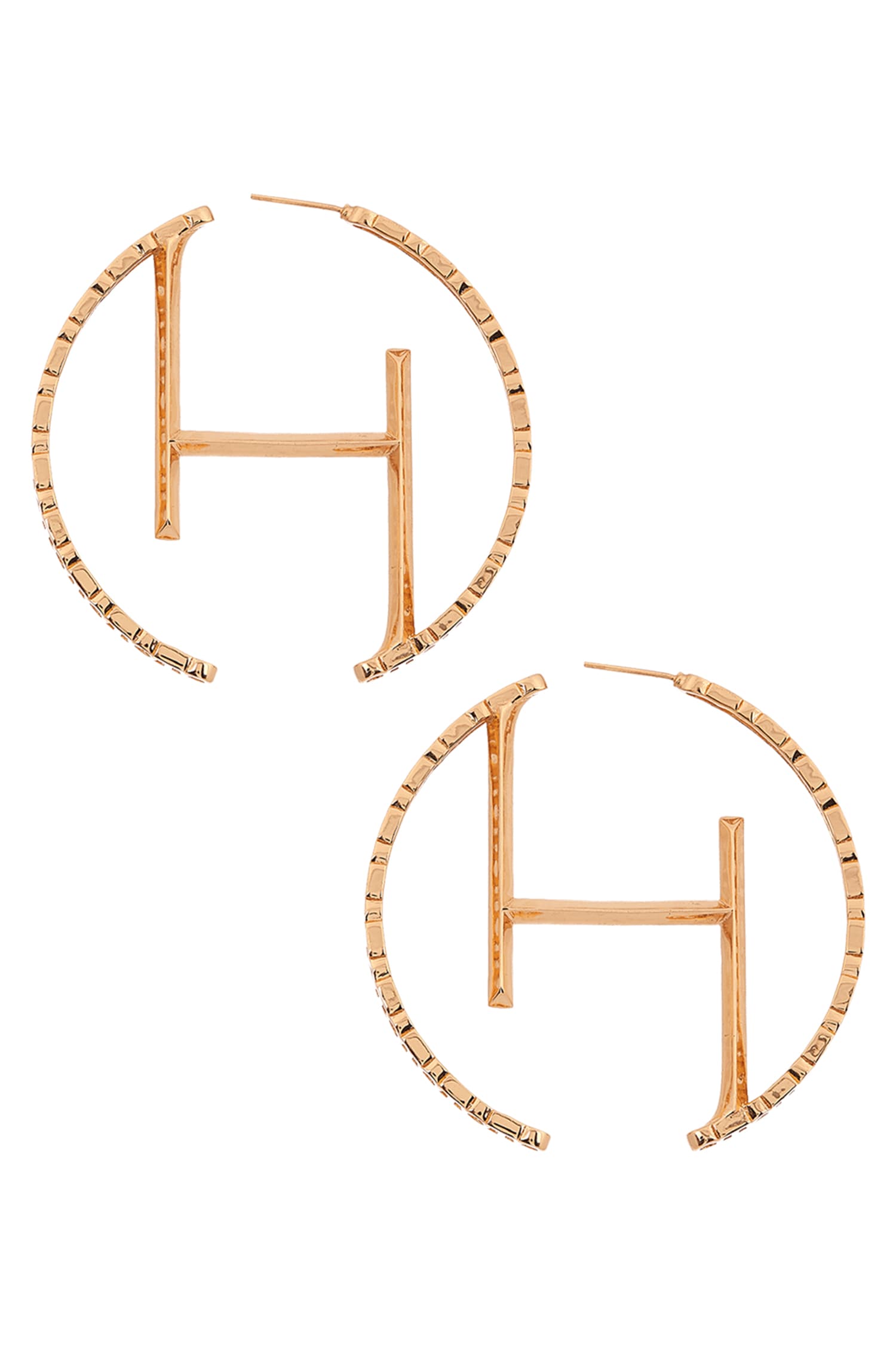 Monogram Oversized Hoops 