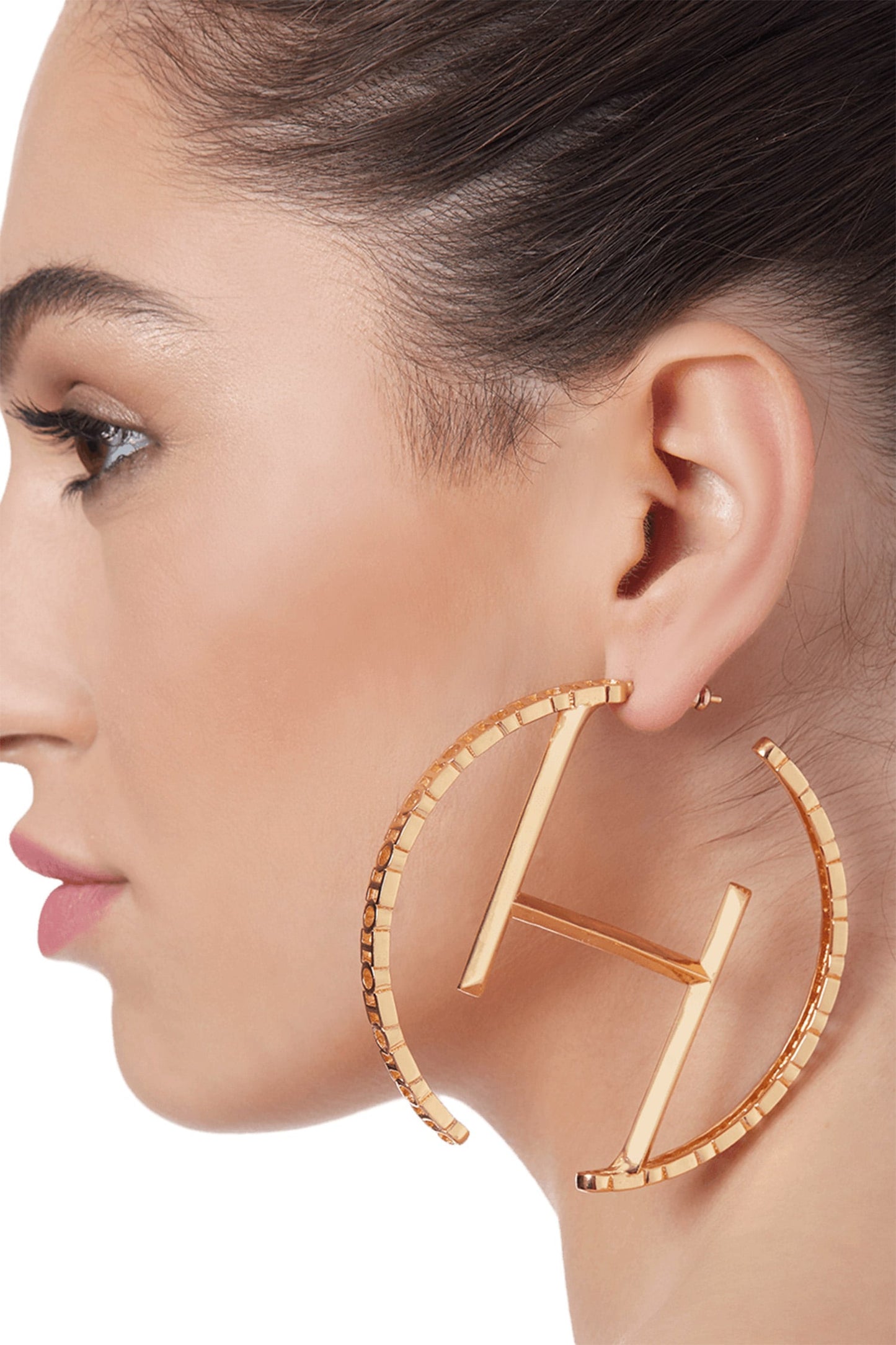 Monogram Oversized Hoops 