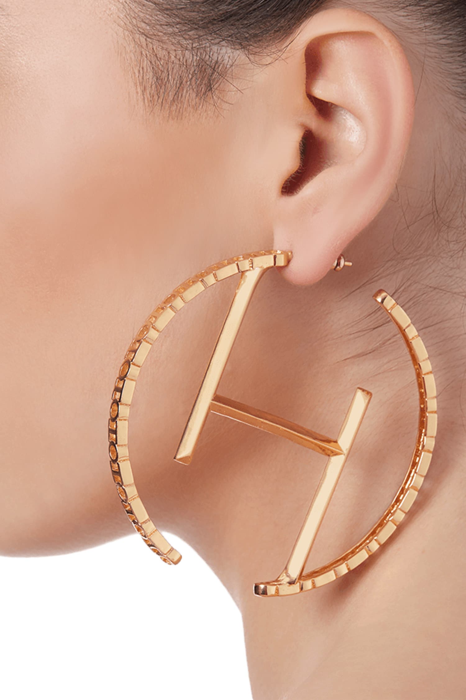 Monogram Oversized Hoops 