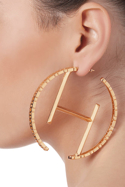 Monogram Oversized Hoops 