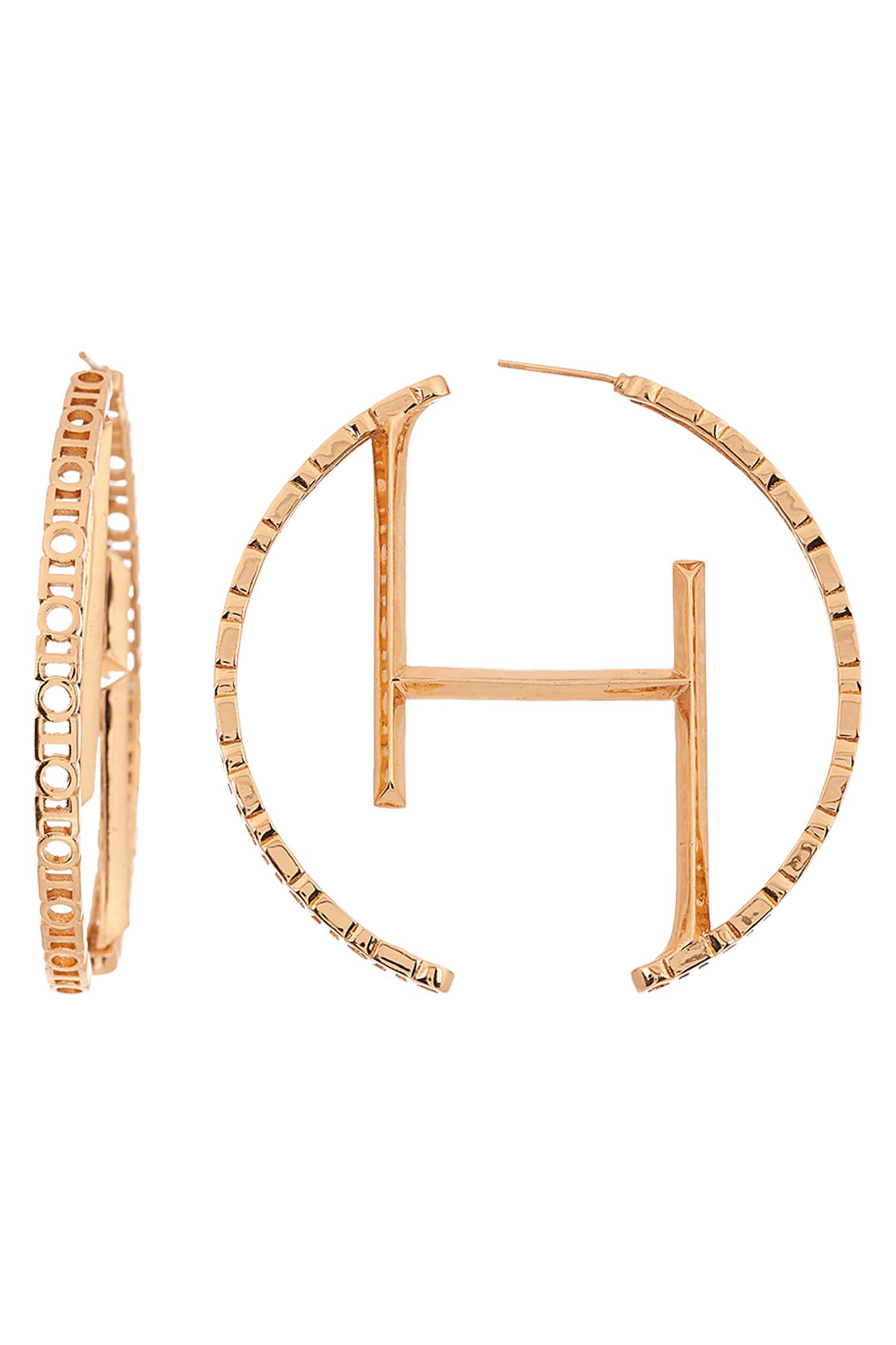 Monogram Oversized Hoops 