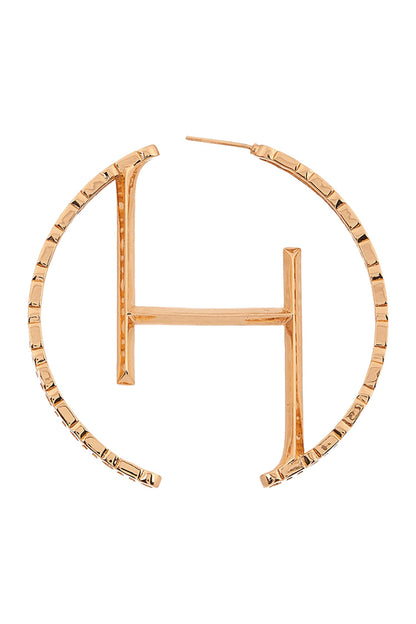 Monogram Oversized Hoops 