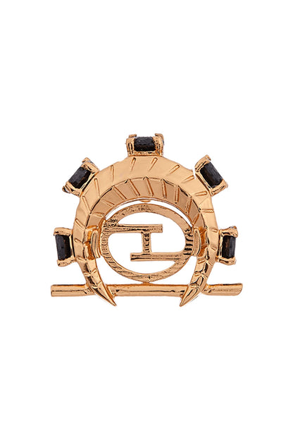Monogram Crescent Ear Studs 
