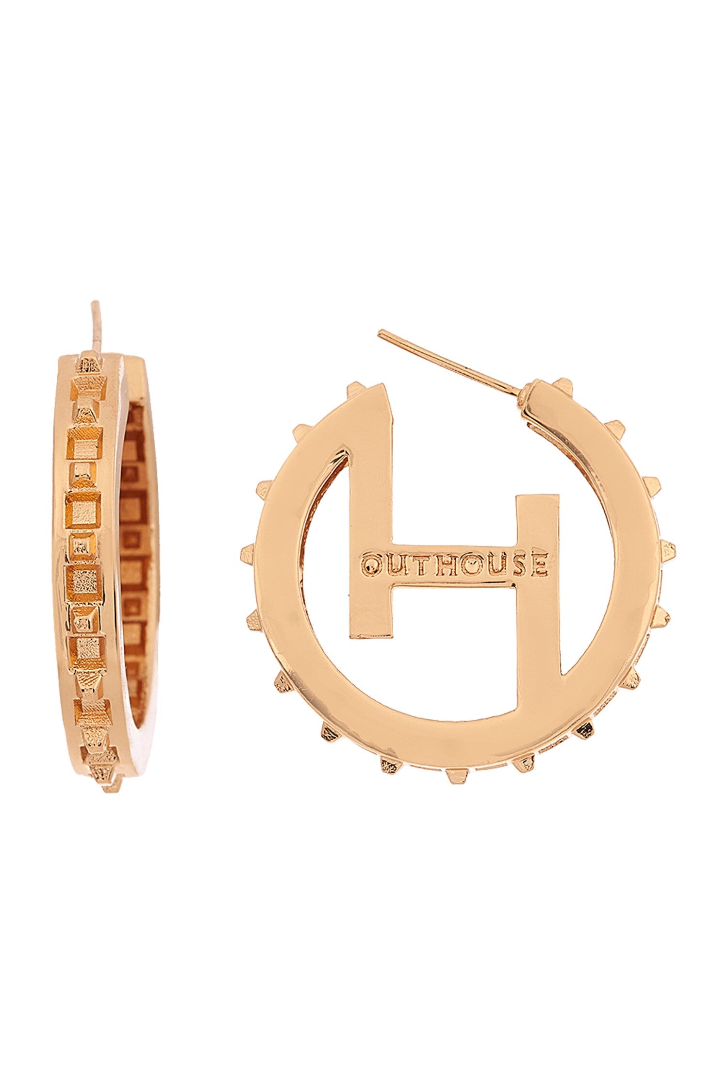 Handcrafted Monogram Hoops 