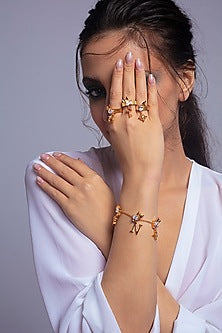 Gold Plated Zircon Handcrafted Ring