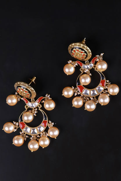 Pearl Drop Dangler Earrings 