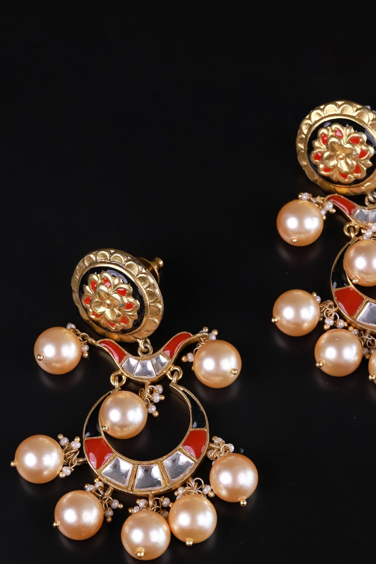 Pearl Drop Dangler Earrings 
