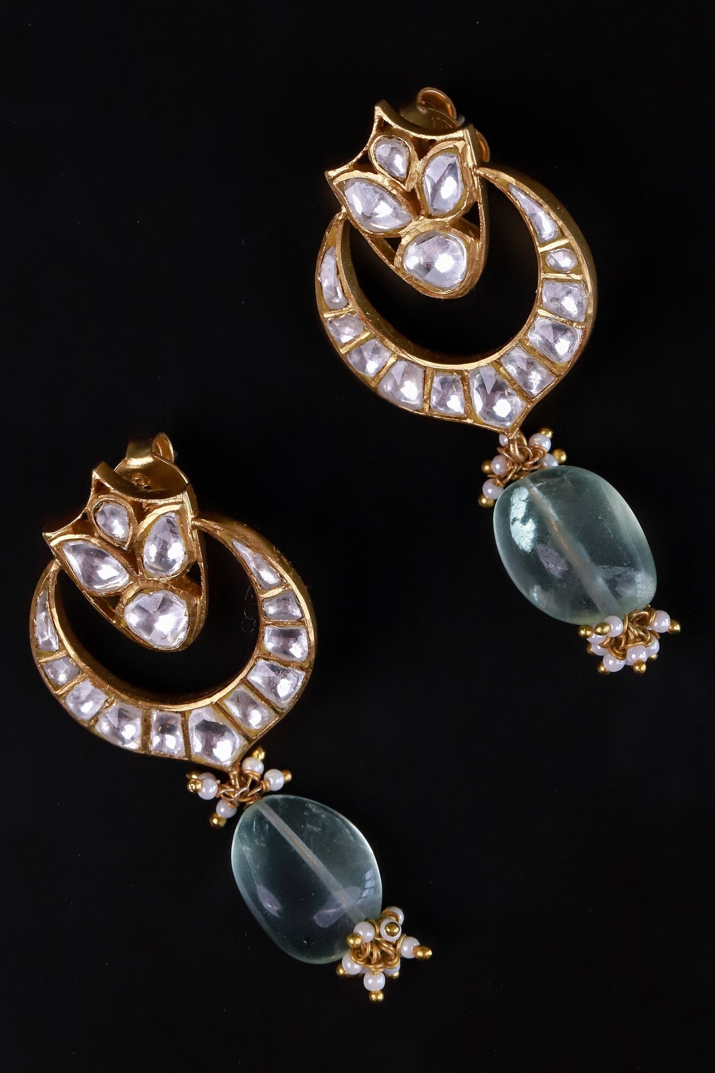Polki Embellished Chandbalis 