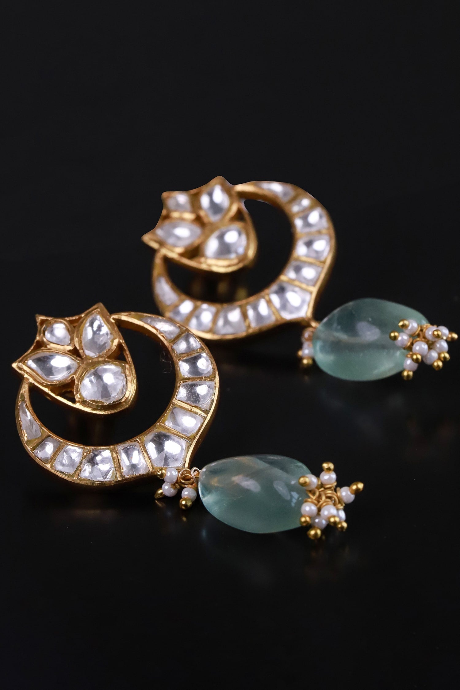 Polki Embellished Chandbalis 