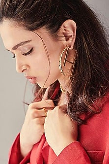 Gold Plated Handcrafted Hoop Earrings