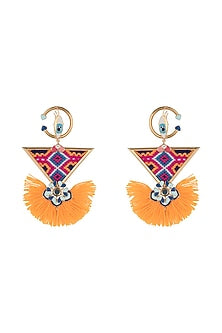 Gold Plated Evil-Eye Long Earrings