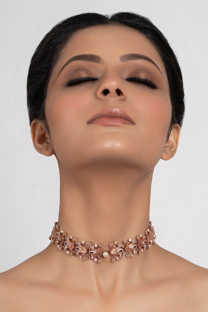 Floral Stone Choker 