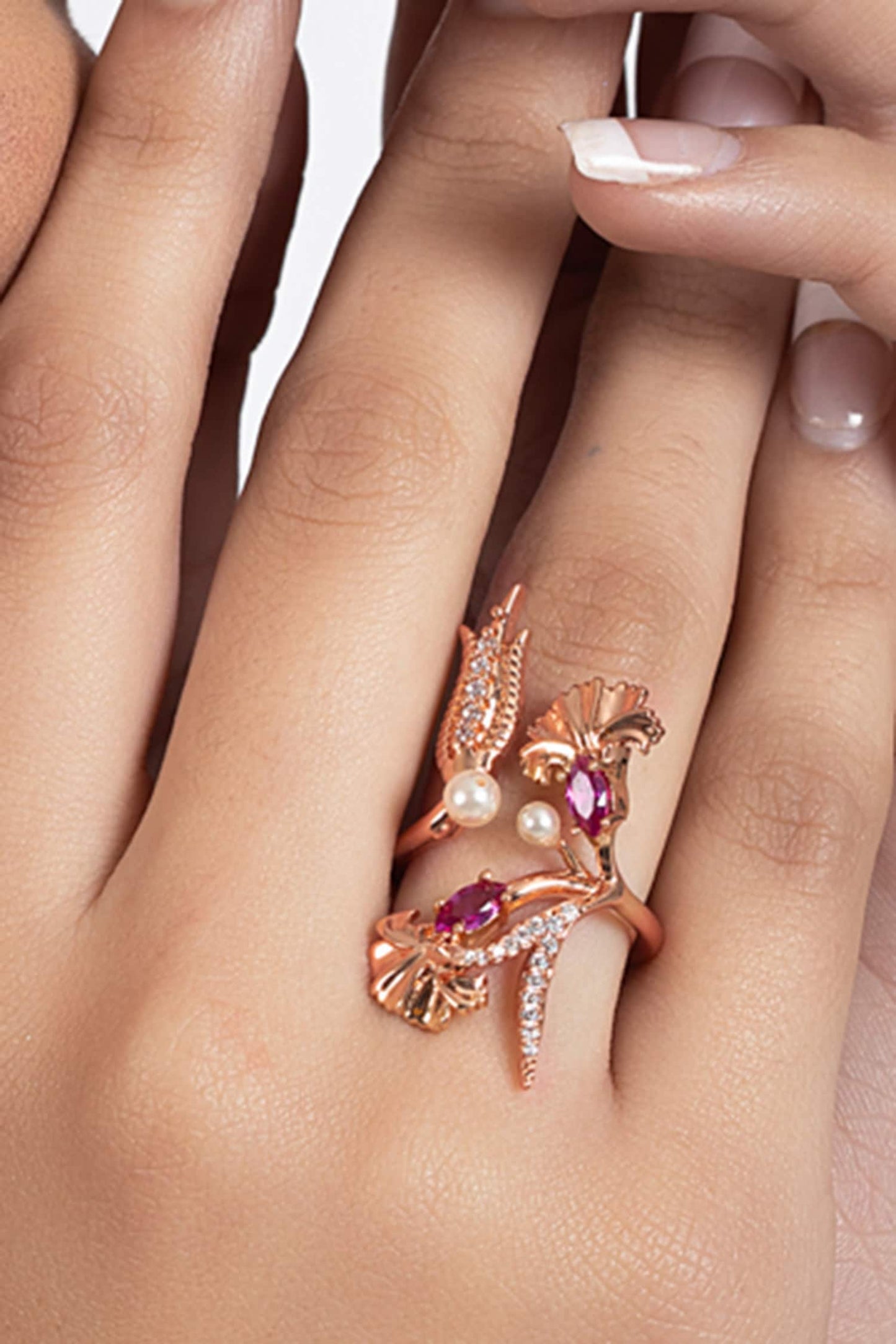 Floral Stone Ring 