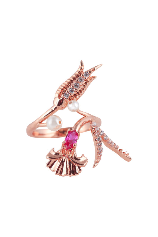 Floral Stone Ring 