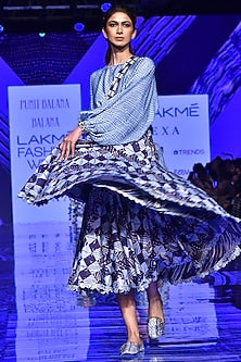 Midnight Blue String Top With Skirt
