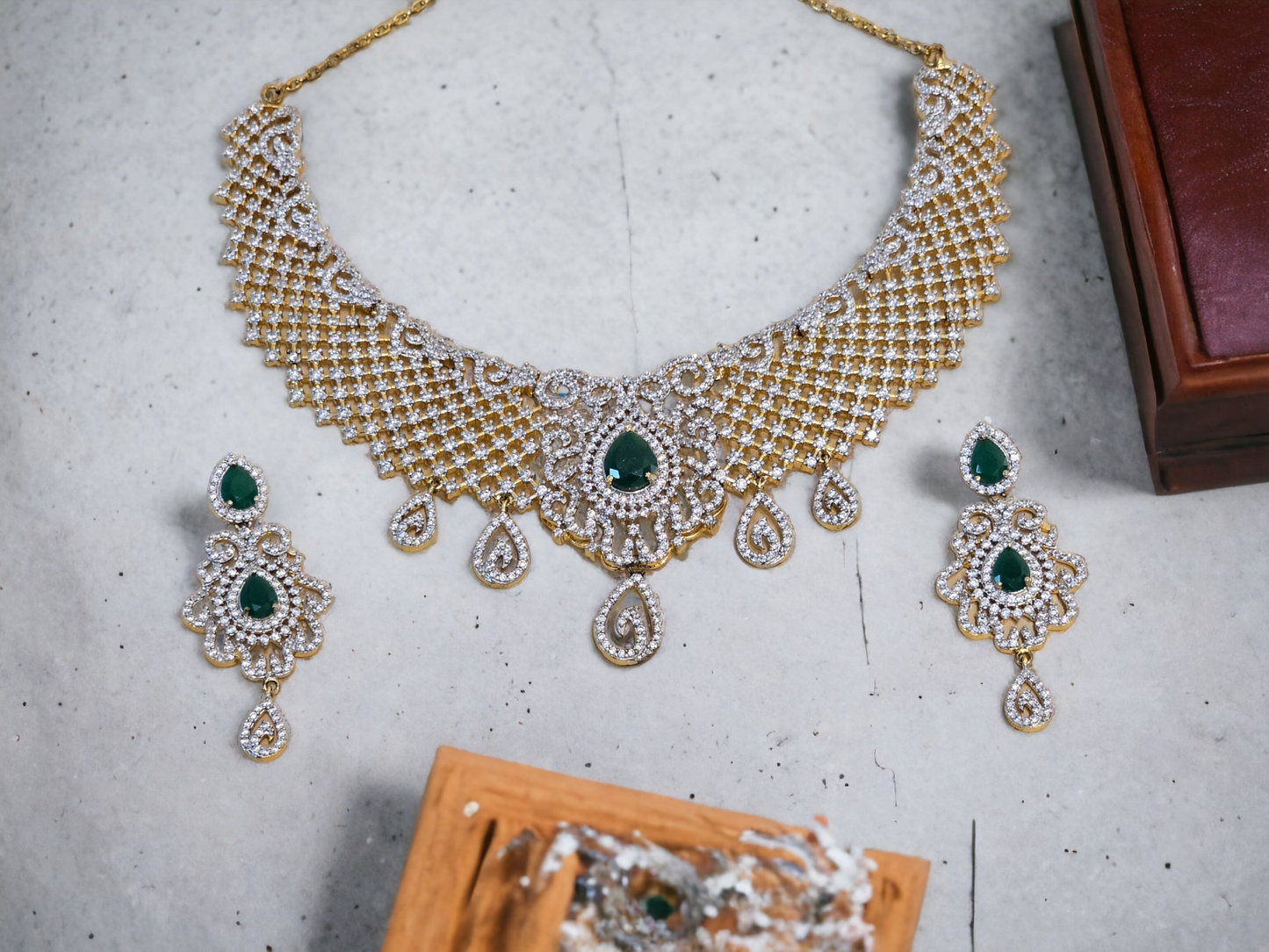 Jasma Bridal Diamond Necklace Set