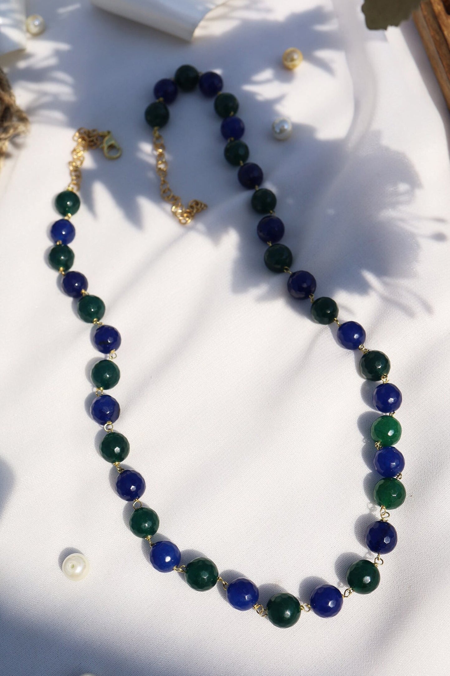 Stone Embellished Long Necklace 