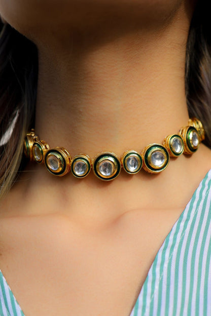 Stone Embellished Choker Necklace 