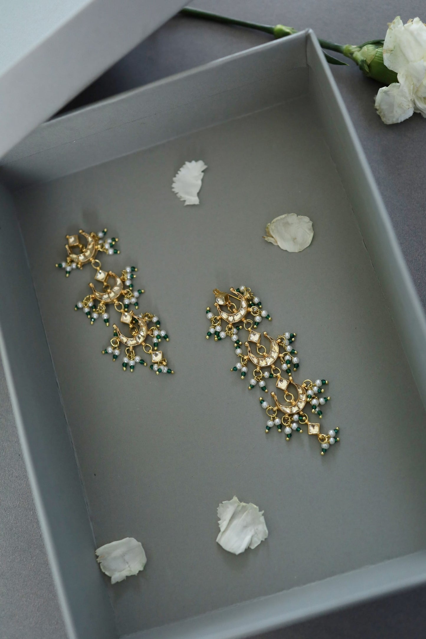 Kundan Chaand Braid Pins 