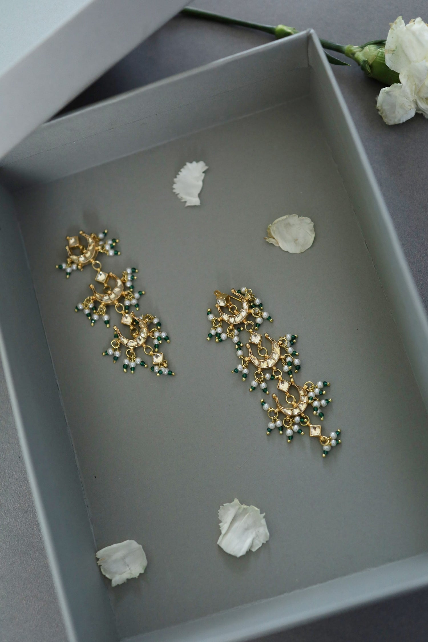 Kundan Chaand Braid Pins 