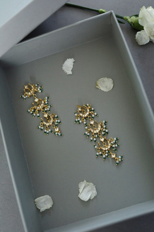 Kundan Chaand Braid Pins 