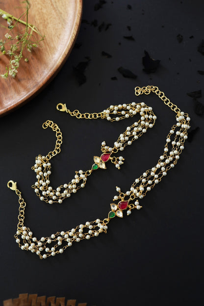 Pearl Anklets -Set of 2 