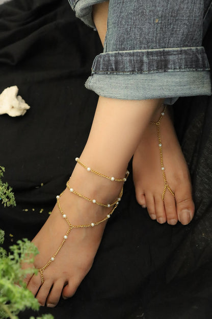 Beaded Toe-Ring Anklets 
