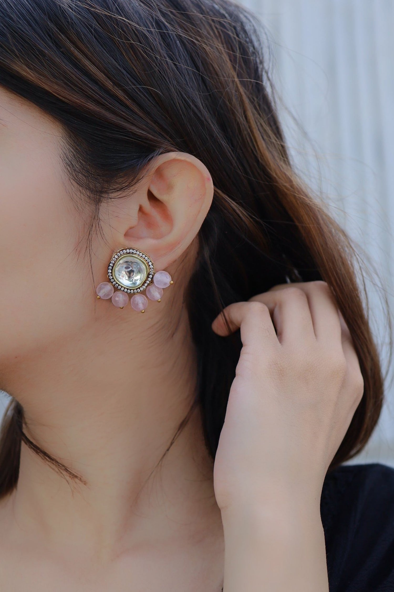 Beaded Stud Earrings 