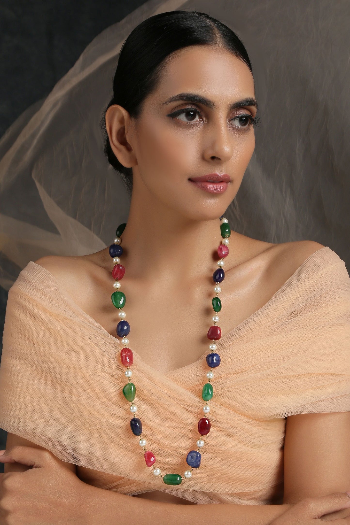 Bead Long Necklace 