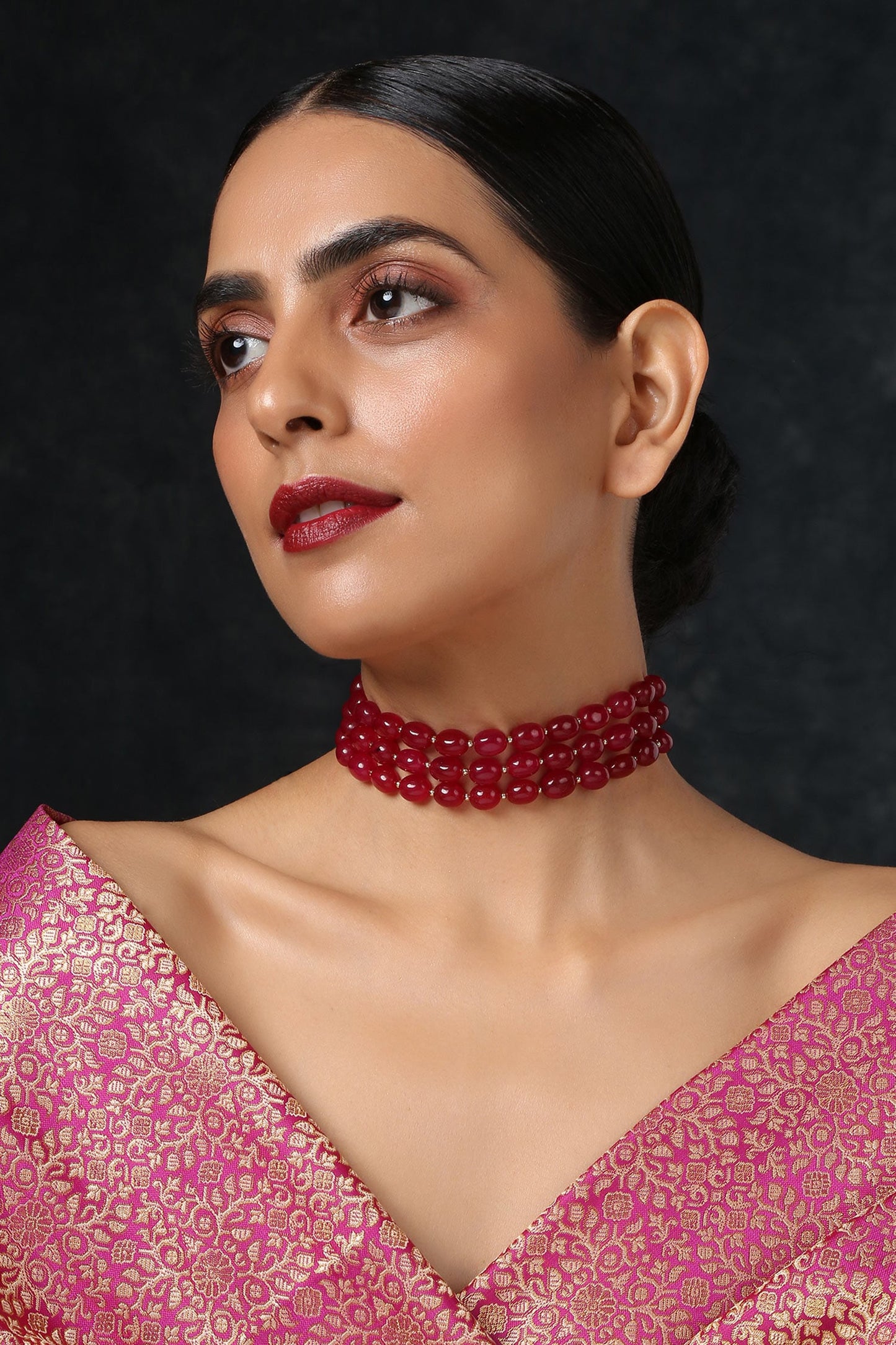 Beaded Multistrand Choker 