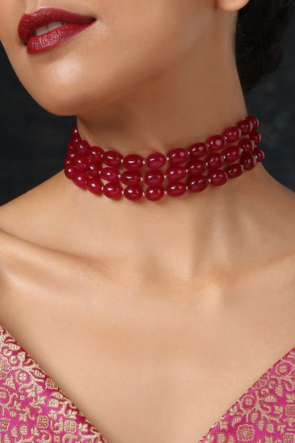 Beaded Multistrand Choker 
