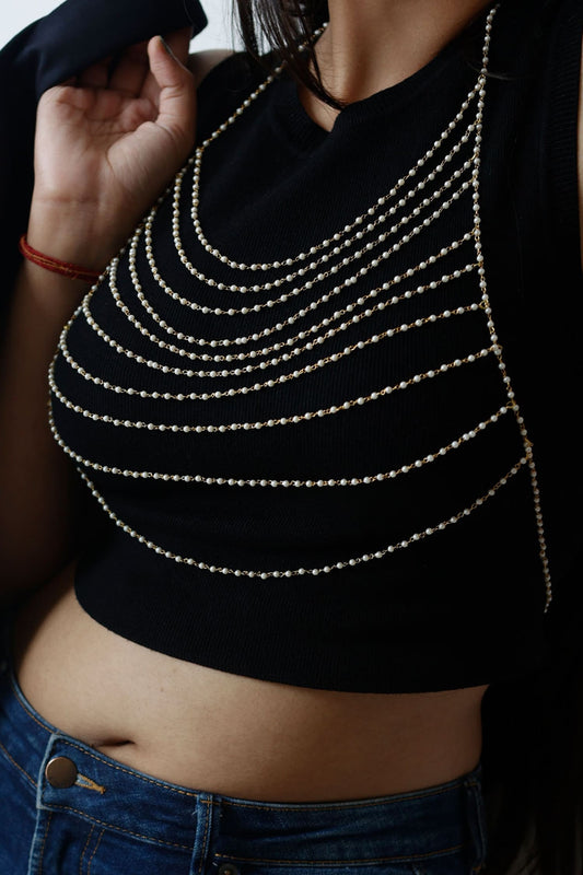 Multi Layer Pearl Bodychain 