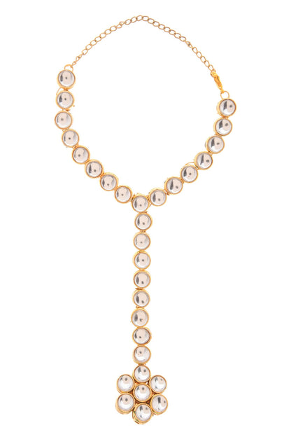 Handcrafted Adhishree Kundan Hathphool 