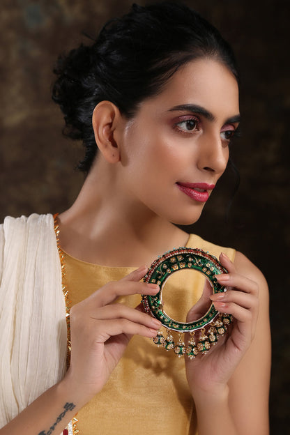 Hand Painted Meenakari Jadau Bangle 