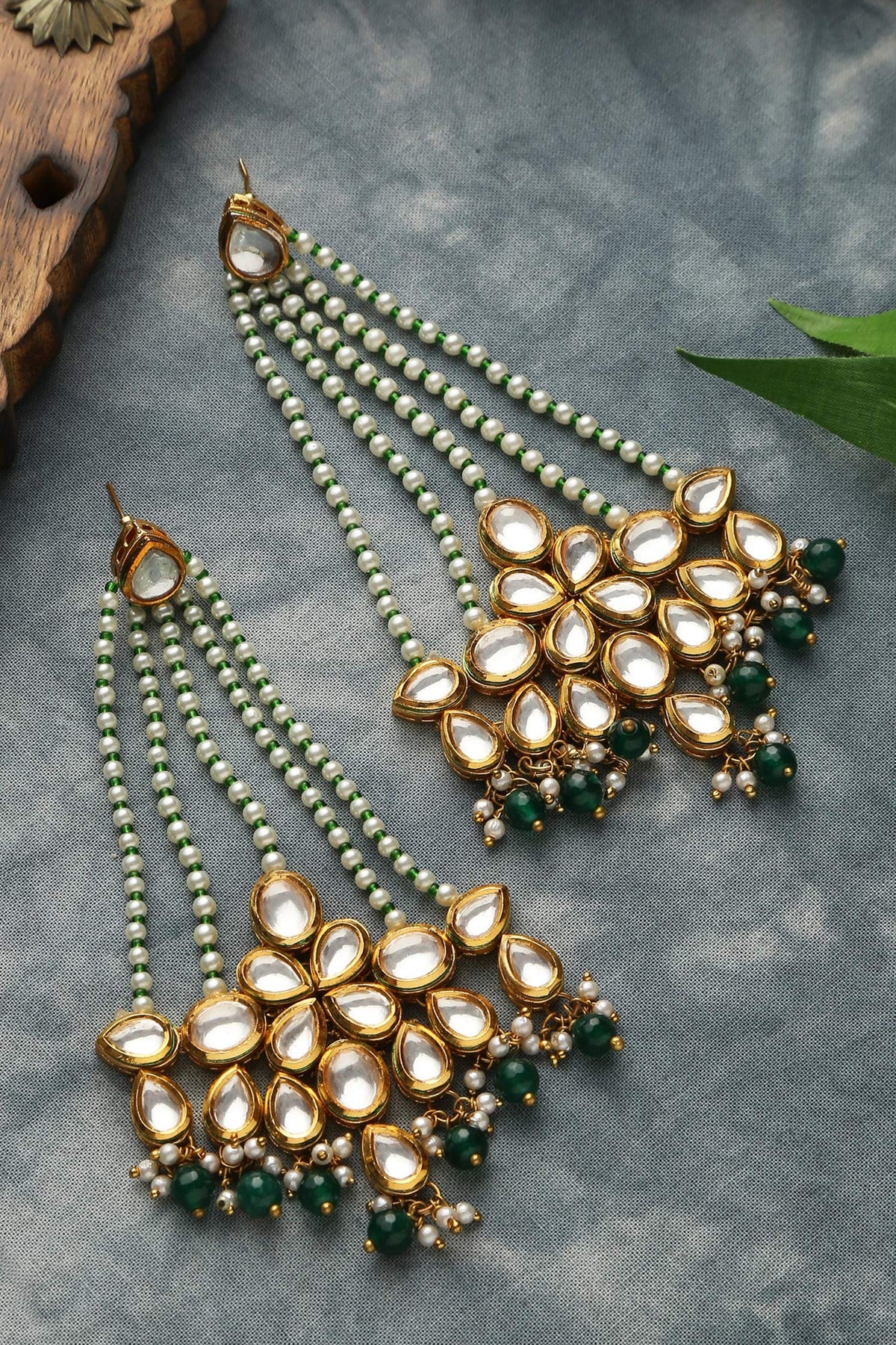 Kundan Long Earrings 