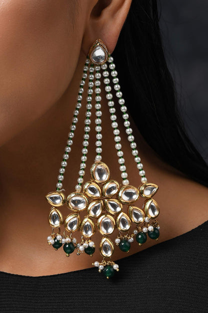 Kundan Long Earrings 