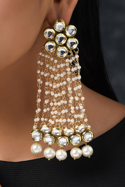 Kundan Long Earrings 