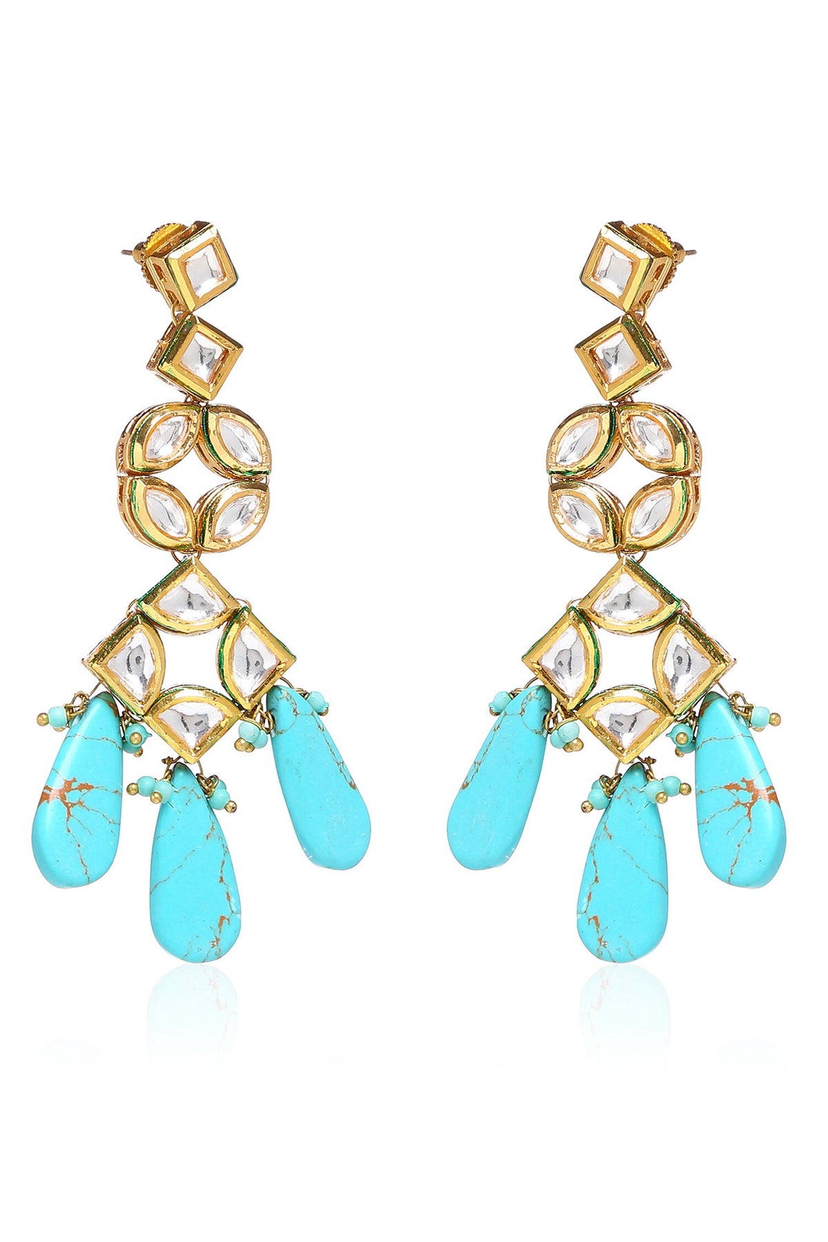 Kundan Geometric Danglers 