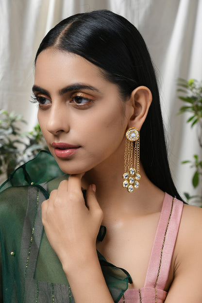 Kundan Chain Danglers 