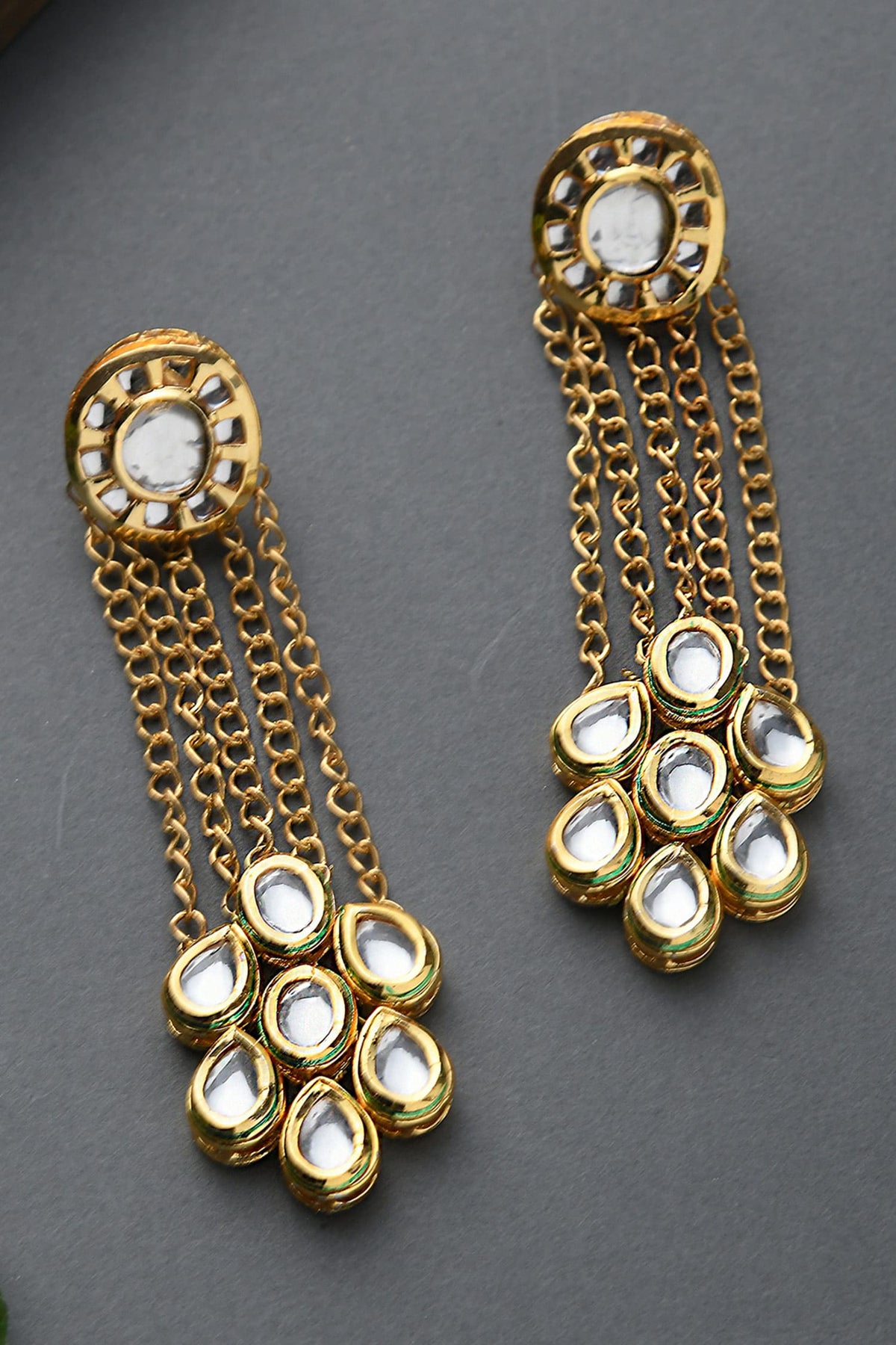 Kundan Chain Danglers 