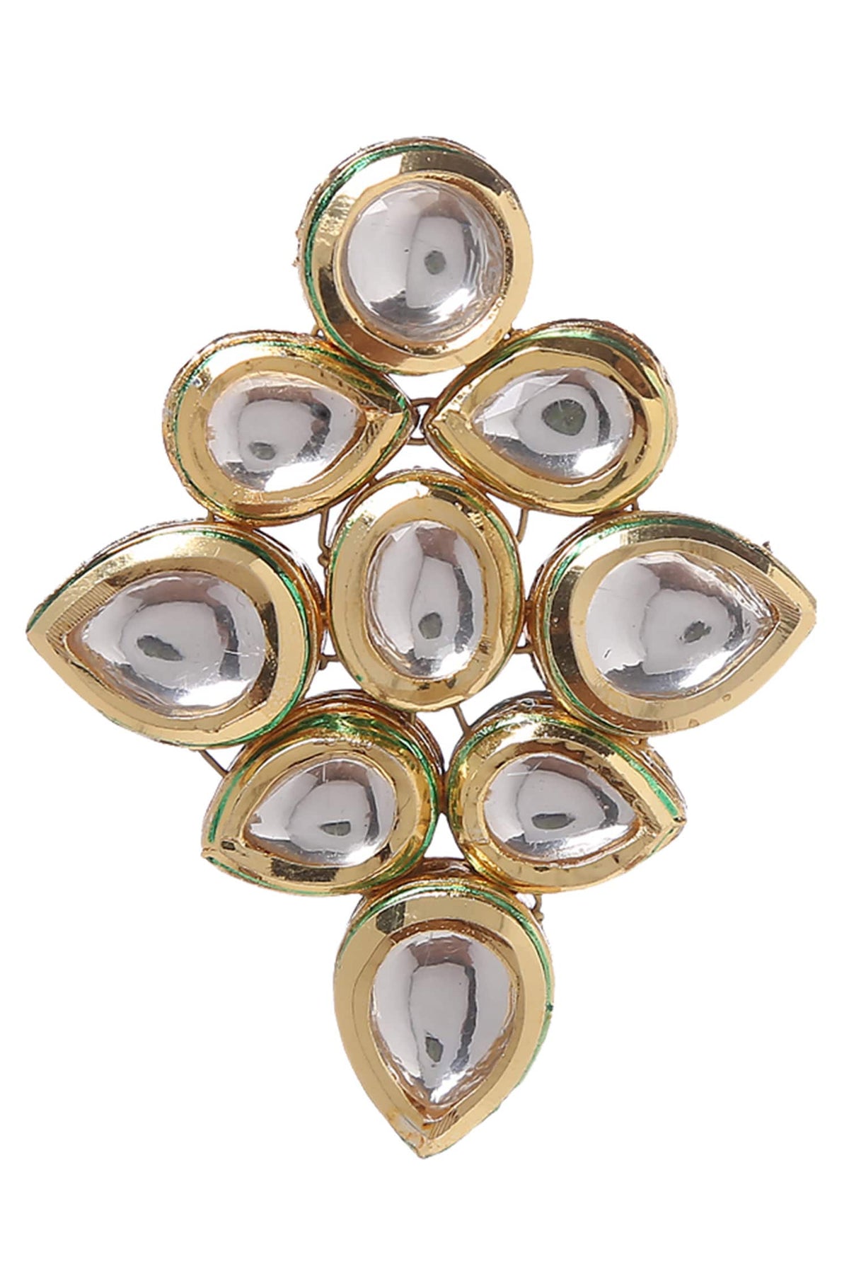 Floral Kundan Stud Earrings 