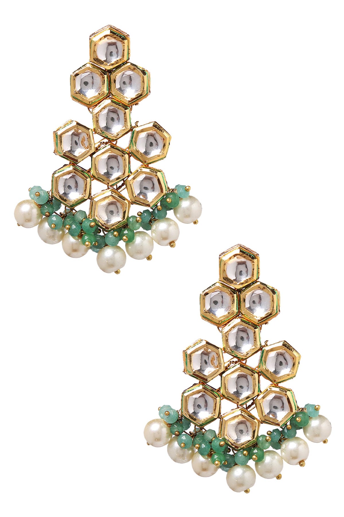 Kundan Earrings with Maangtikka 