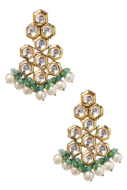 Kundan Earrings with Maangtikka 