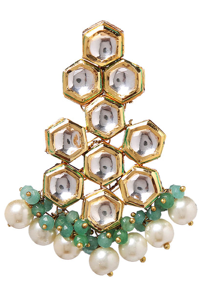 Kundan Earrings with Maangtikka 