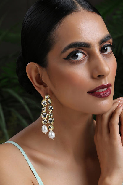 Kundan Pearl Earrings 