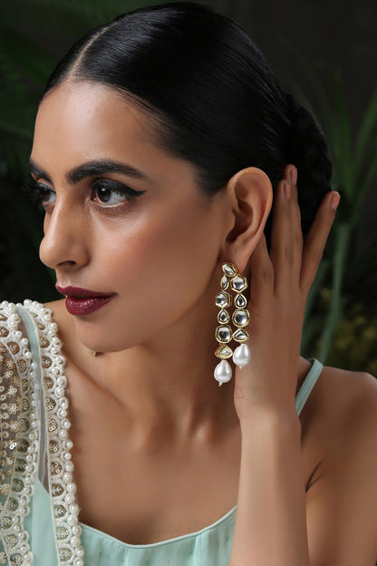 Kundan Pearl Earrings 